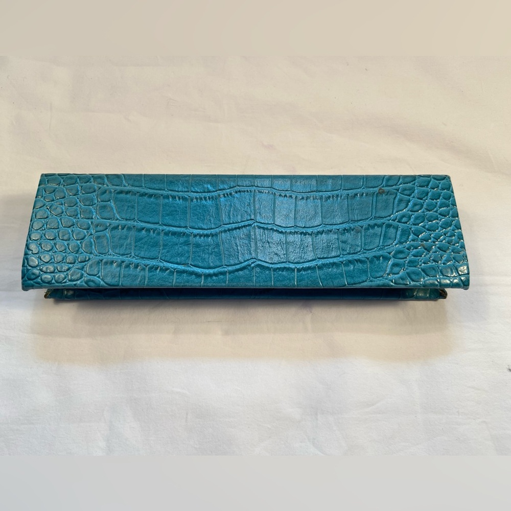 Leather Embossed‎ Pencil Box Case with suede lining.  Very Elegant.
